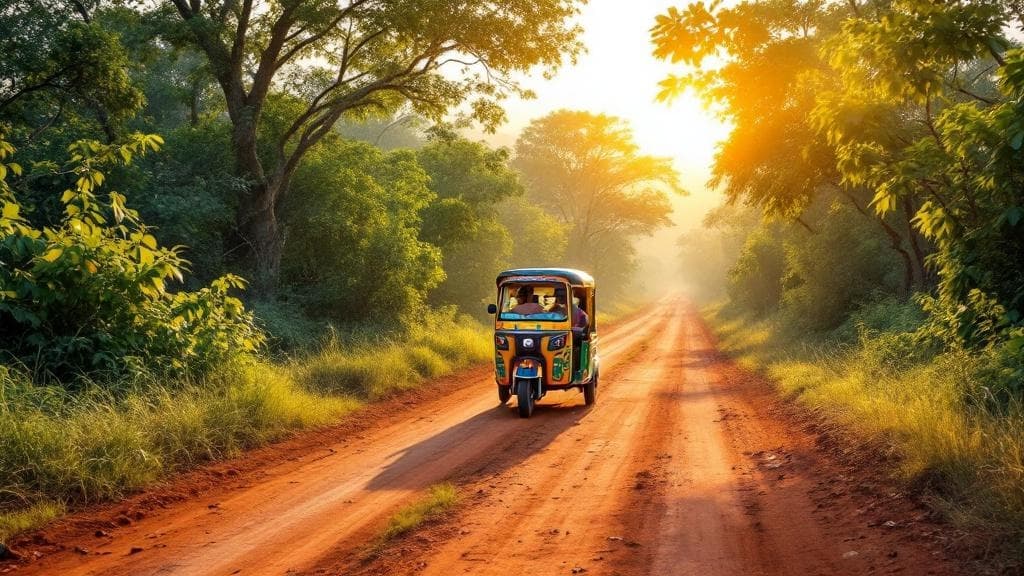 Tuk-tuk in Ukunda